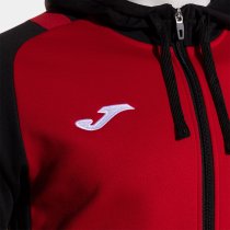 JOMA Lider Cipzáras Kapucnis Pulóver Piros-Fekete